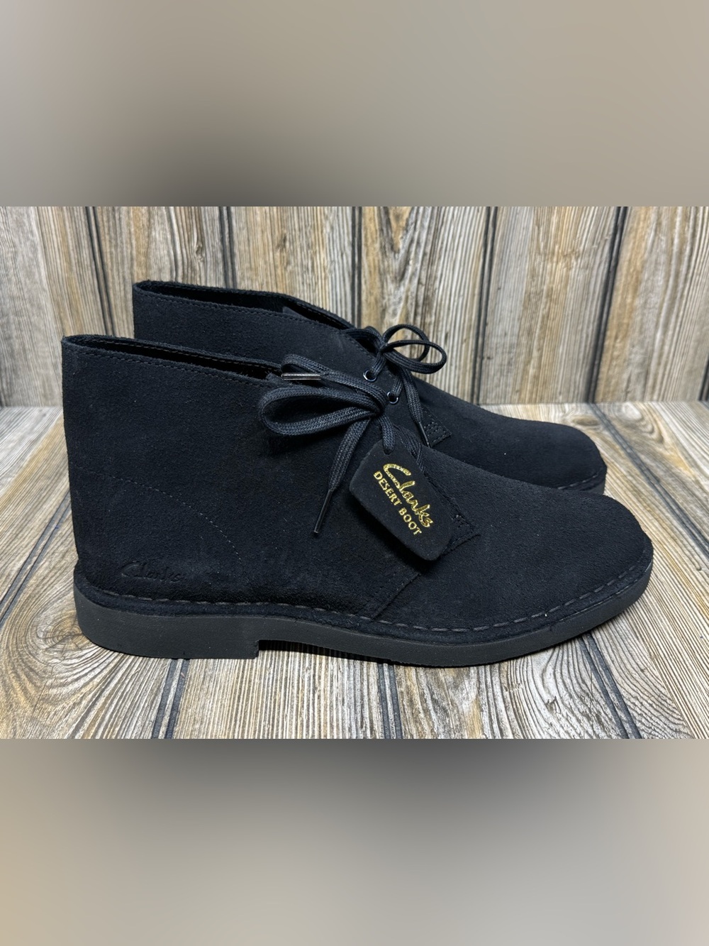 Clarks Black Suede Chukka Boots